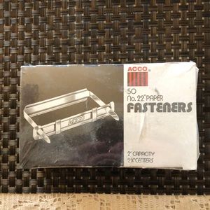 COPY - Acco 2 boxes of No 22 Fasteners 100 Complete Fasteners